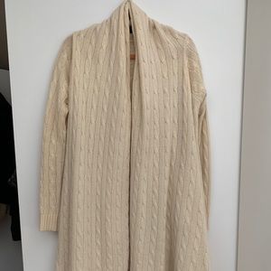 Cream wool cable knit sweater